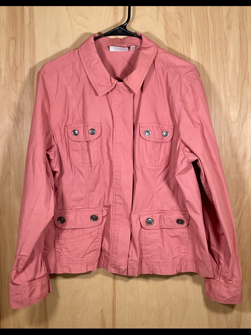 Croft & Barrow Coral Pink Utility Jacket - EUC